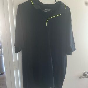Nike Men's Black Polo with Neon Accents